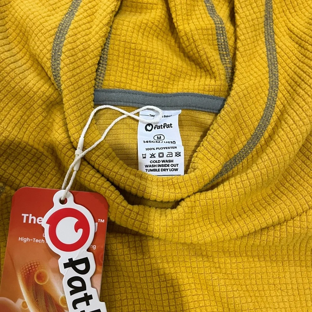 PatPat Yellow thermal hug Hoodie for Kids